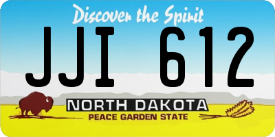 ND license plate JJI612
