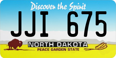 ND license plate JJI675