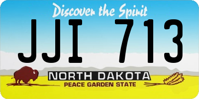 ND license plate JJI713