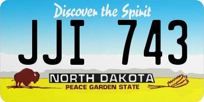 ND license plate JJI743
