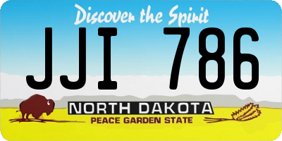 ND license plate JJI786