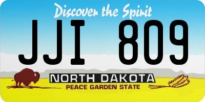 ND license plate JJI809