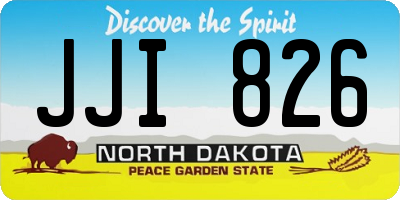 ND license plate JJI826