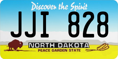 ND license plate JJI828