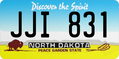 ND license plate JJI831