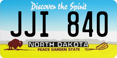 ND license plate JJI840