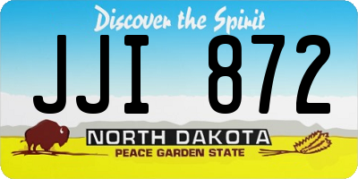 ND license plate JJI872