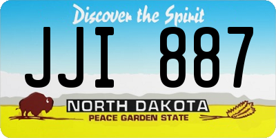 ND license plate JJI887