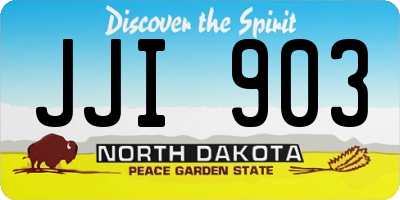 ND license plate JJI903