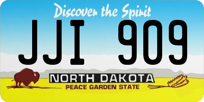 ND license plate JJI909