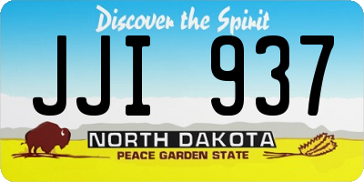 ND license plate JJI937