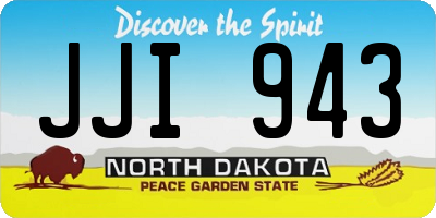 ND license plate JJI943