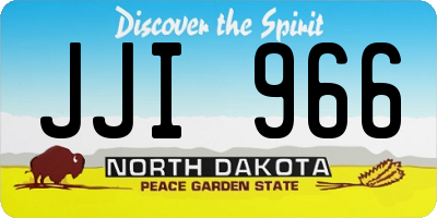 ND license plate JJI966
