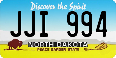 ND license plate JJI994