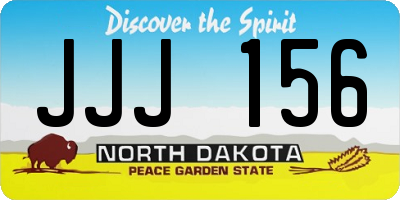 ND license plate JJJ156