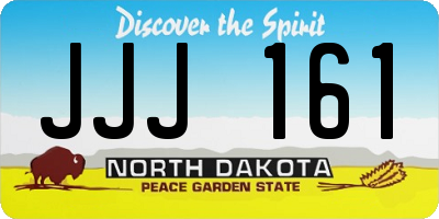 ND license plate JJJ161