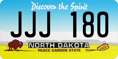 ND license plate JJJ180