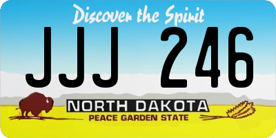 ND license plate JJJ246