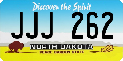 ND license plate JJJ262