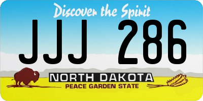 ND license plate JJJ286