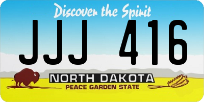 ND license plate JJJ416