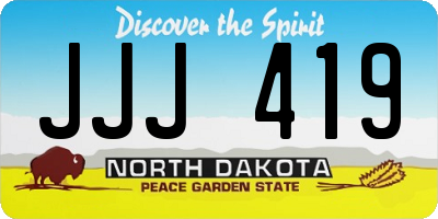 ND license plate JJJ419