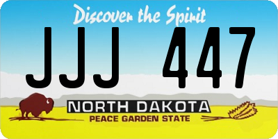 ND license plate JJJ447
