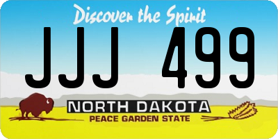 ND license plate JJJ499