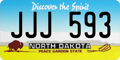 ND license plate JJJ593