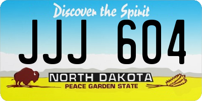 ND license plate JJJ604