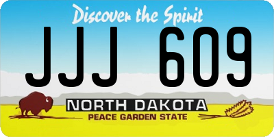 ND license plate JJJ609