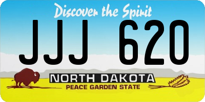 ND license plate JJJ620