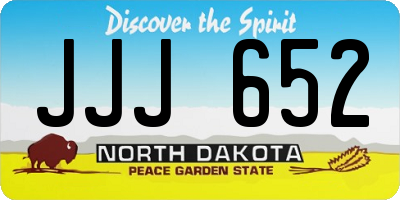 ND license plate JJJ652
