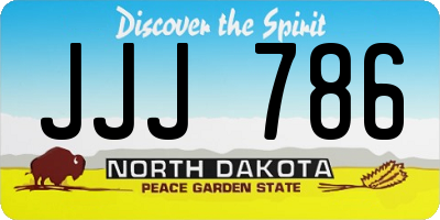 ND license plate JJJ786