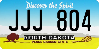 ND license plate JJJ804