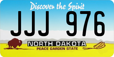 ND license plate JJJ976