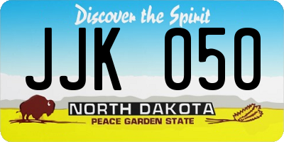 ND license plate JJK050