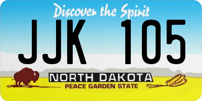 ND license plate JJK105