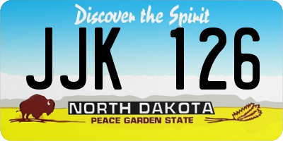 ND license plate JJK126