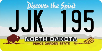 ND license plate JJK195
