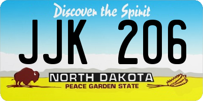 ND license plate JJK206