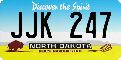 ND license plate JJK247