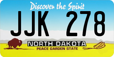 ND license plate JJK278