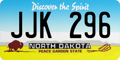 ND license plate JJK296