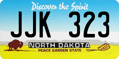 ND license plate JJK323