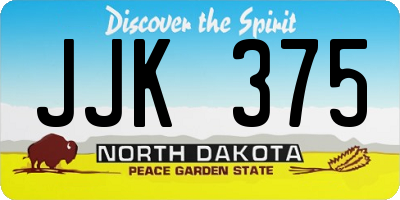 ND license plate JJK375
