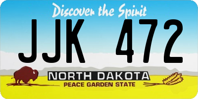 ND license plate JJK472