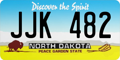 ND license plate JJK482