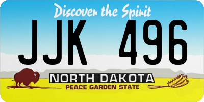 ND license plate JJK496