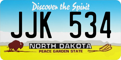 ND license plate JJK534